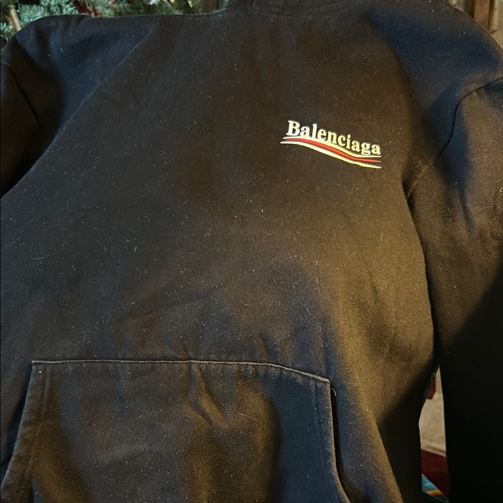 Balenciaga Black Sweatshirt with Logo